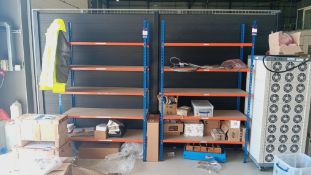 2 bays of boltless steel lightweight racking (excludes contents) – Located Unit 1, Ground Floor