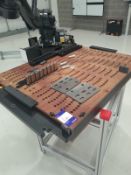 Component holding table on aluminium frame – Located in Unit 1, Ground Floor