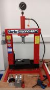 Clarke CSA10BB 10T hydraulic bench press - Located Superduct Assembly Room, Unit 1 Ground Floor