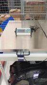 ADAM CPW Plus-300 stainless steel bench/floor scales with digital read-out, approx 900 x 600 –
