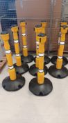 8 x Skipper retractable barrier posts and base – Located in Unit 1, Ground Floor