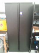 Bisley steel double door cabinet and contents of 3D printing consumables, and storage box and