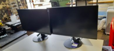 Lenovo ThinkVision T27p-10 and 1x P27u-10 flat screen monitor