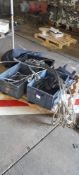 Quantity of steel cable and sand bags to pallet