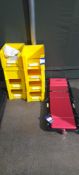 Clarke mobile inspection bed and 8x stackable crates