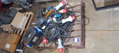 Rubber box co power distribution unit, 2x Titan 32A distro and quantity of 3 phase cables to pallet