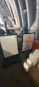 2x Plastic sandwich board (damage to one)