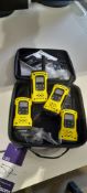 4x Motorola walkie talkie and carry case