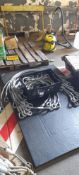 Quantity of steel cable to mat and crate