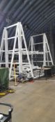 Steel framed rig. Buyer to dismantle in order to remove from unit. Clearance to unit is approx. 4m/