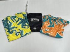 2 x Pairs of Vilebrequin board shorts - size XXXL - octopus themed