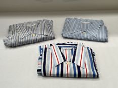 3 x pairs of Derek Rose pyjama's (Blue Striped)