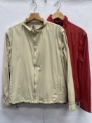 2 x Vincci windbreaker jackets (Red and Beige)