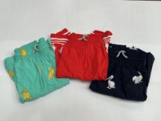 3 x Pairs of Vilebrequin board shorts - size XXXL - stork themed
