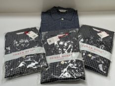 4 x pairs of Derek Rose pyjama's (BRAE032NAV) - size XXL
