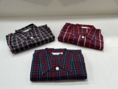 3 x pairs of Derek Rose pyjama's (Red & Blue) - size XXL
