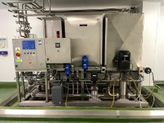 Johnson Diversey controlled CIP unit. Mounted on a single skid. 4 x Siemens Pumps, 2 x Dosatron