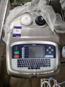 Linx Model 7300 Inkjet Coder/Printer c/w stainless steel wheeled cabinet