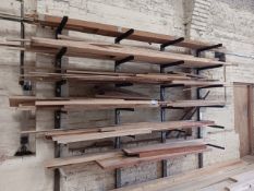 Various lengths and widths of soft and hard wood to rack