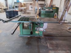 Wadkin Bursgreen table saw, Number 12” BGP/5 801052 (Not including steel ducting. To be electrically