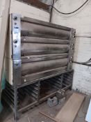 3 Deck electric bread/pizza oven (Not including steel ducting. To be electrically disconnected by