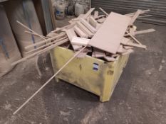 Plastic stillage of wood off cuts