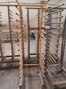2 x Mobile steel drying racks