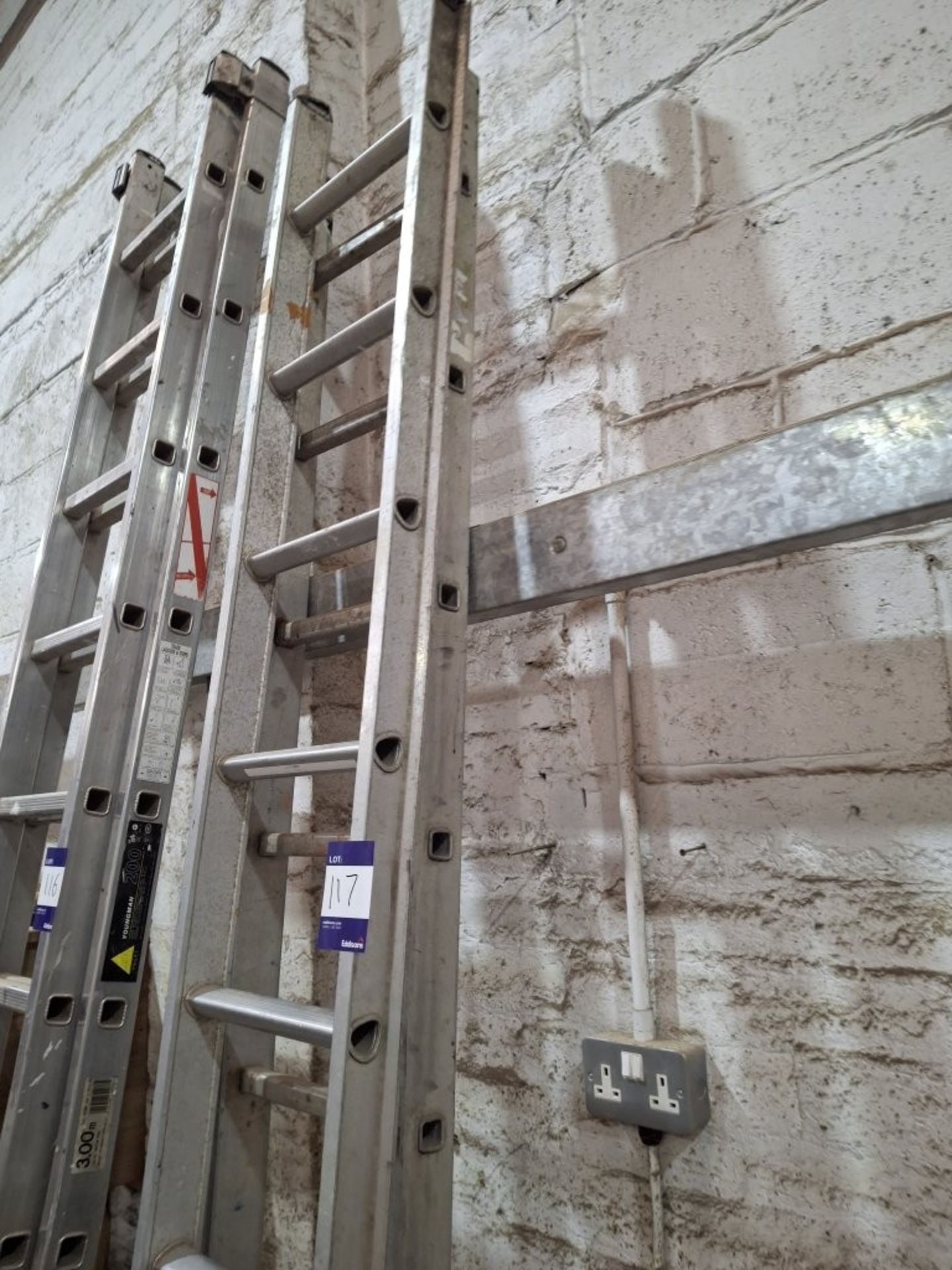 1 x 9 tread and 1 x 10 tread aluminium ladders - Image 3 of 3