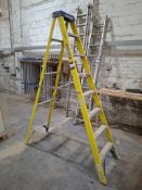 Werner 8 tread HD FG swingback fibreglass stepladder