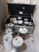 Sentribix lid opening site safe/chemical store and unbranded site safe with quantity of Morrells