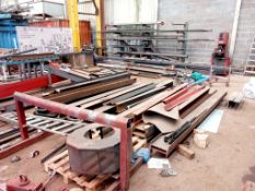 Quantity steel stock to floor and stock rack (viewing recommended)