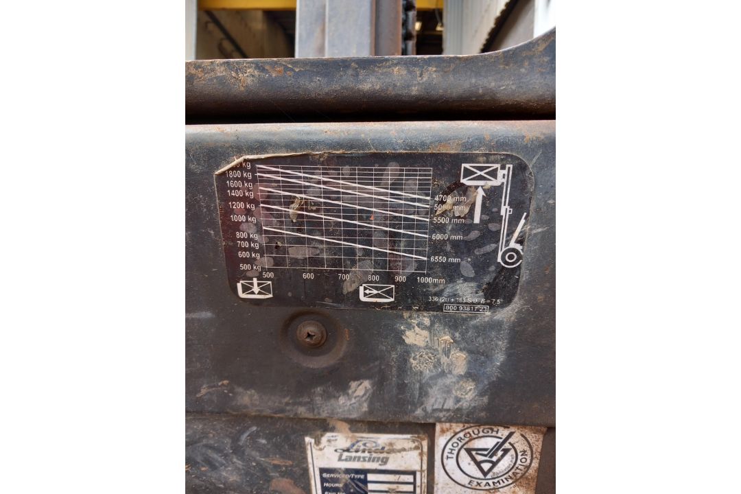 Linde Lansing H20 diesel forklift (1991) Capacity 2000kg - Delayed Collection until afternoon of 2nd - Image 6 of 8