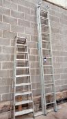 Zarges 12 rung extension ladder and 10 rung stepladder