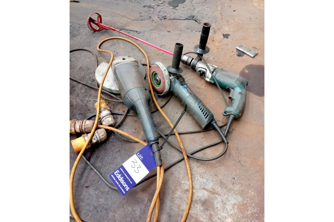 2 x Bosch grinders and Makita drill
