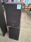 2 x Hitachi SS-W01 Hi-Fi Speakers , Nominal Impedence 8 ohms, Power RMS 40 Watts