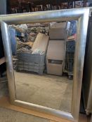 Large Silver Framed mirror
