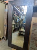 Large wood framed mirror