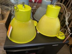 2 X Green industrial style light