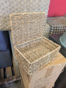 3 X Boxes containing 6 wicker boxes/baskets