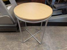 6 X Round Coffee tables with metal frame