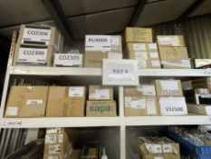 Qty misc. window locking sprags and hinges