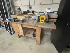 Wolf 8” bench grinder on bench