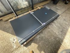 Grey steel panic bar secure door only – no frame, 927W x 2100H