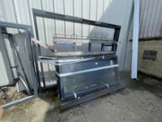 Grey aluminium 3 section sliding patio door set and frame, 2862W x 2084H