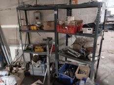 2 x 4 tier racks and contents to include quantity of window fittings