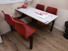 Four seat canteen table