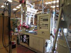 Kween B blow film extruder 30, with winder, Screw 30mm, Die 100 + 60mm, Nips 350mm, Winder 350mm,