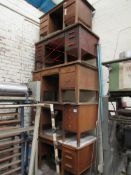 4 various vintage desks (see images not all desks photographed are included in this lot)