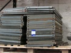 Pallet of steel shelves