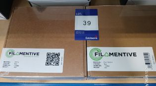 Filamentive PLA Tough Red Filament, and rPETG Blue Filament